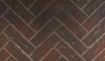 Red Herringbone Brick for Astria Montebello Fireplace