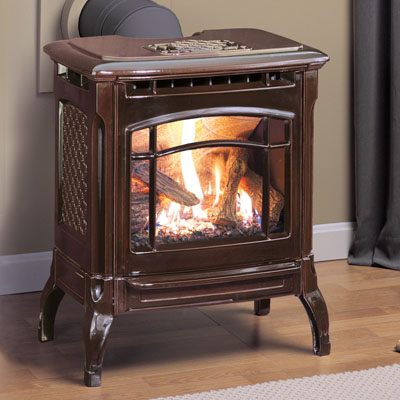 Hearthstone Stowe 8322 Cast Iron Direct Vent Gas Stove In Brown Enamel