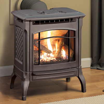 Hearthstone Stowe 8322 Cast Iron Direct Vent Gas Stove In Black Matte