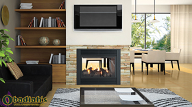Regency Panorama P121 Two Sided Direct Vent Gas Fireplace - Discontinued