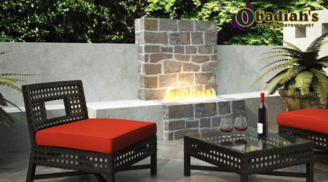 Regency Plateau PTO Outdoor Gas Burner Linear Fireplace