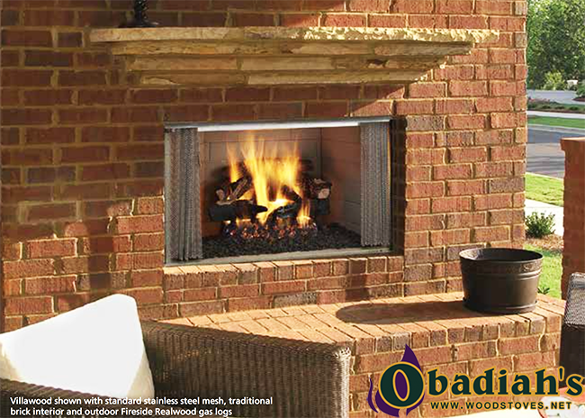 Majestic / Quadrafire Villawood Outdoor Wood Fireplace