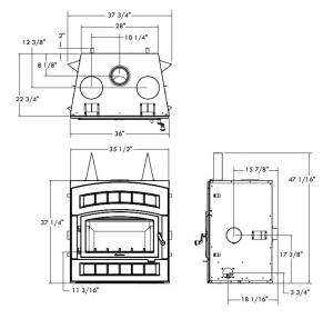 Hearthstone Montgomery 8410 Zero Clearance Fireplace Schematic