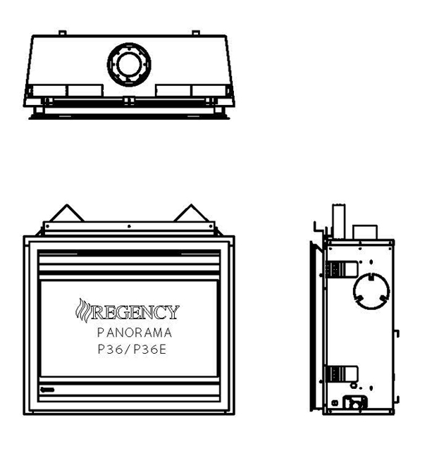 Regency Panorama P36 Medium Direct Vent Gas Fireplace