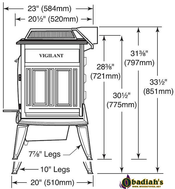 Vermont Castings Vigilant Coal Stove - Discontinued at Obadiah's