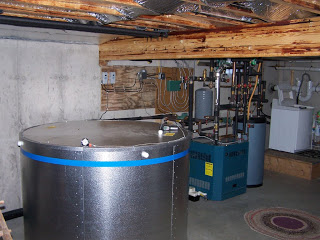 In Basement Hot Water Collapsible Insulated Storage Tank 500 gal
