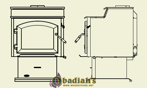 Quadrafire 3100 Step Top Wood Stove - Discontinued