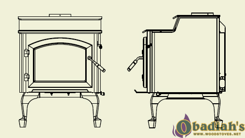 Quadrafire 3100 Step Top Wood Stove - Discontinued