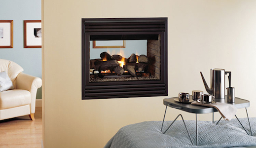 Merit Plus B-Vent See-Through Astria Gas Fireplace