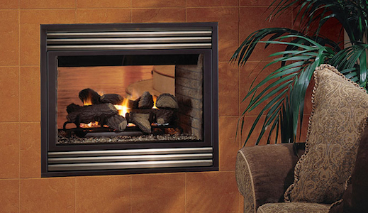 Merit Plus B-Vent See-Through Astria Gas Fireplace