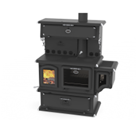 J.A. Roby Chief Wood Cookstove in Black J.A Roby Chief Wood Cook Stove w/Side Water Reservoir