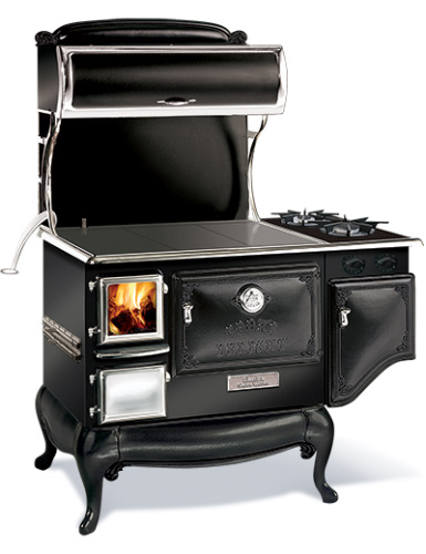 Elmira Fireview 1842-G 48” Wood Cookstove Gas Range