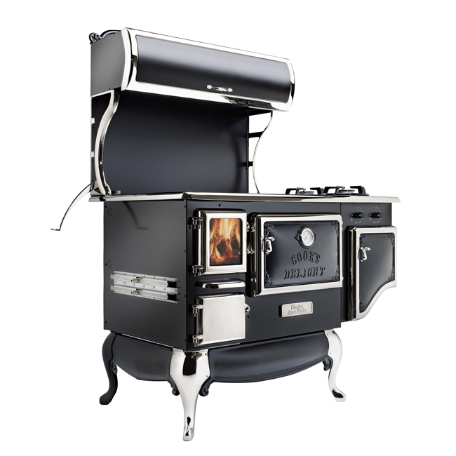 Elmira Fireview 1842-G 48” Wood Cookstove Gas Range