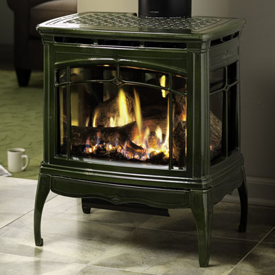 Hearthstone Bristol 8762 Cast Iron Direct Vent Gas Stove In Basil Enamel