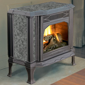 Hearthstone 8532 Sterling Soapstone Direct Vent Gas Stove In Black Matte