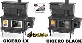 J.A. Roby Ceciro Wood Cook Stove with Water Reservoir J.A. Roby Cicero Wood Cook Stove w/ Side Water Reservoir