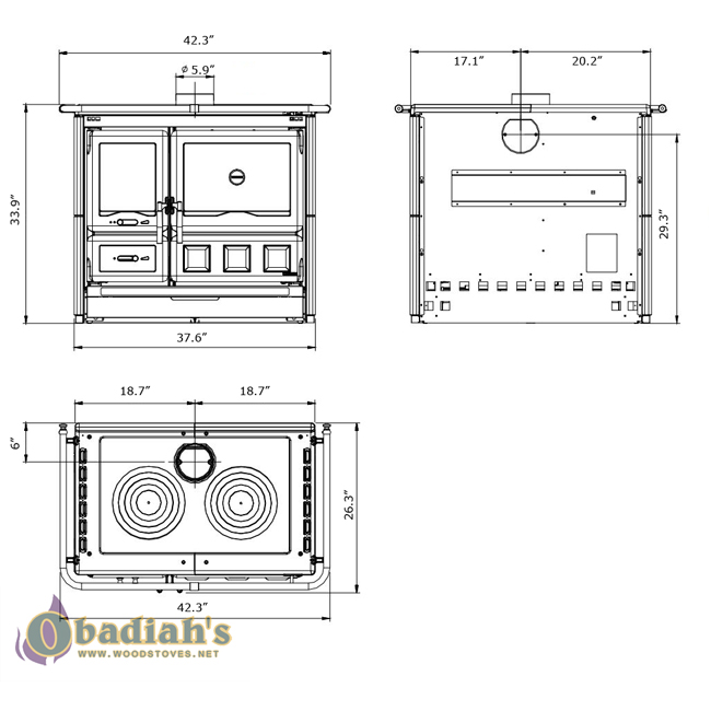 La Nordica Rosa XXL - Maiolica Wood Cookstove La Nordica Rosa XXL - Maiolica Wood Cookstove