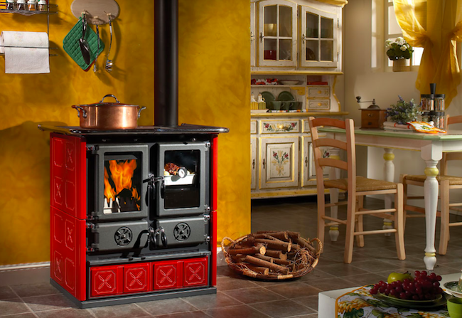 La Nordica Rosetta BII Maiolica Wood Cook Stove