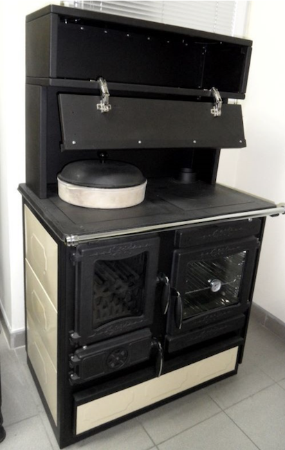 Guliver Wood Cook Stove by Guca Black at Obadiah's