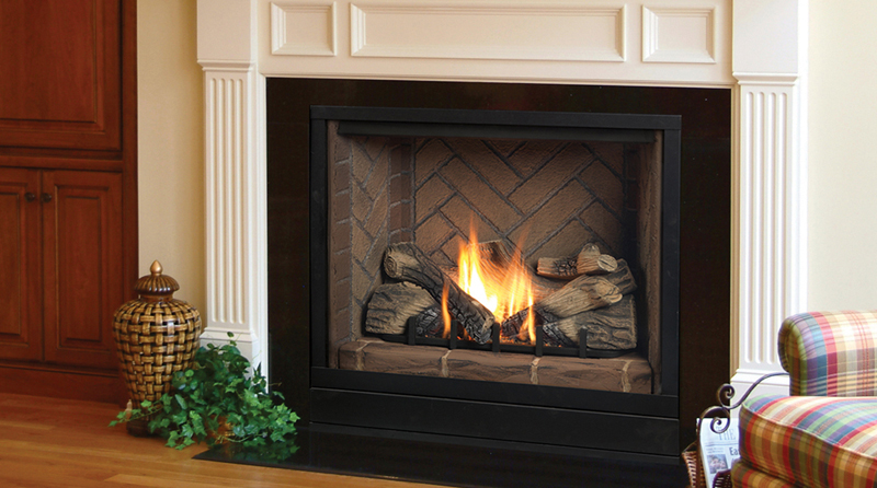 Majestic Solitaire 36” Direct Vent Fireplace System