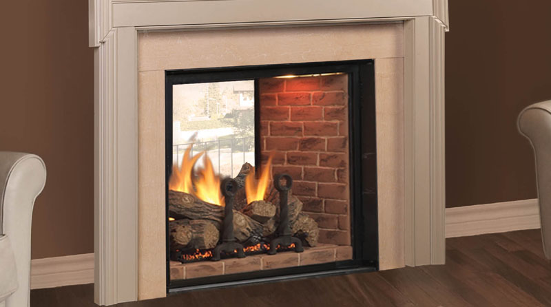 Majestic Marquis See-Thru Direct Vent Gas Fireplace