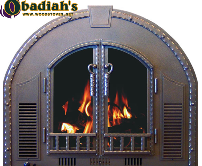 Obadiah's Fireplace Conversion Cookstove - black