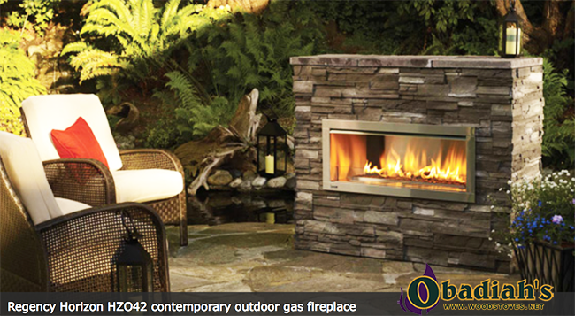Regency HZO42 Linear Contemporary Outdoor Vent Free Gas Fireplace