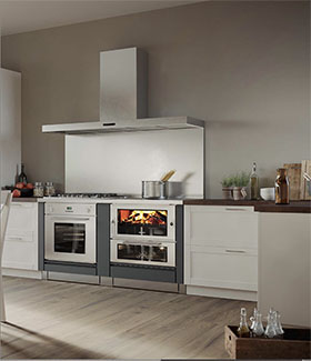 Rizzoli 75 Series Gas-Electric-Wood Combi Cookstove