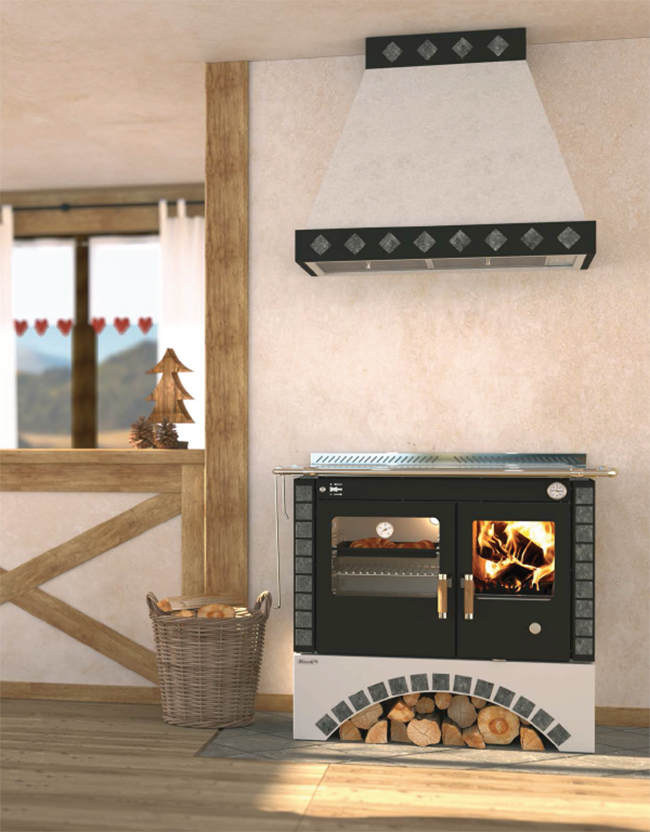 Rizzoli S90 Round Arch Wood Cook Stove