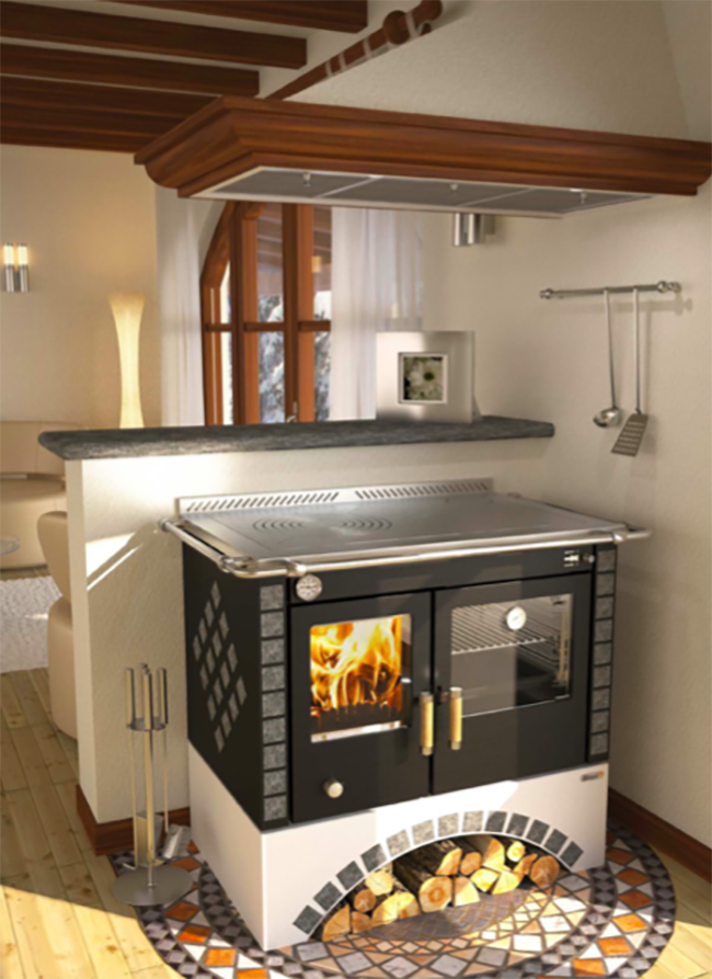 Rizzoli S90 Round Arch Wood Cook Stove