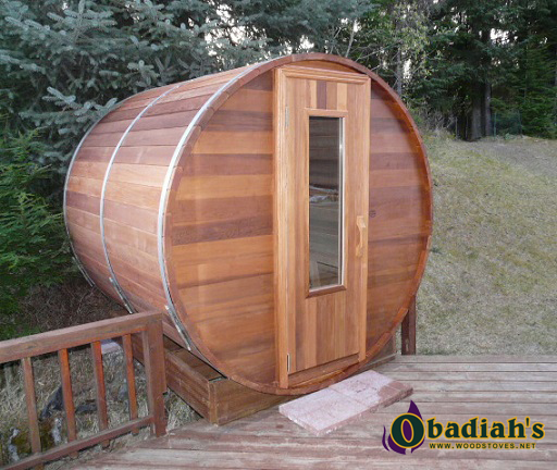 Northern Lights Outdoor Cedar Barrel Sauna