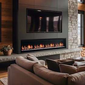 Simplifire Allusion Edge 78 Linear Electric Fireplace