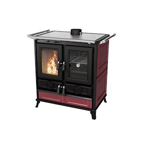 Thermorossi Violetta Bordeaux Wood Cookstove
