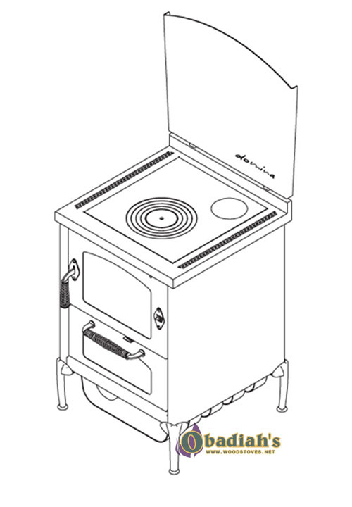 de Manincor Domina Wood Cookstove Outline