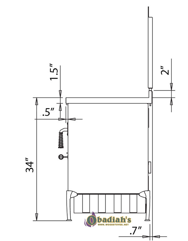 de Manincor Domina Wood Cookstove Outline