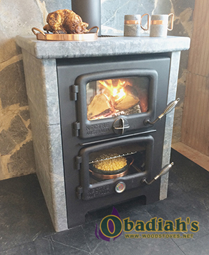 Freestanding Wood Fire Heater with Bakers Oven & Cook Top