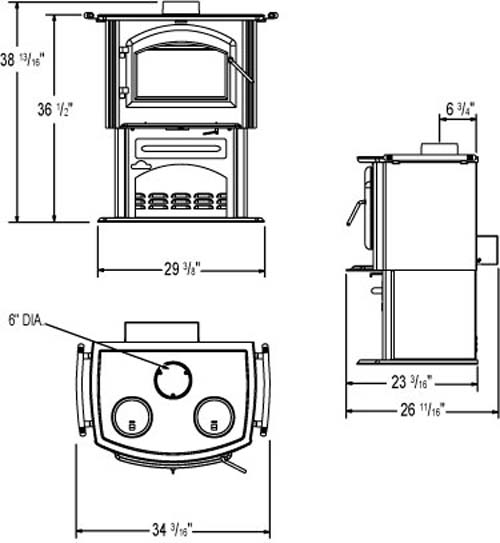 1150 Napoleon Wood Gourmet Cookstove