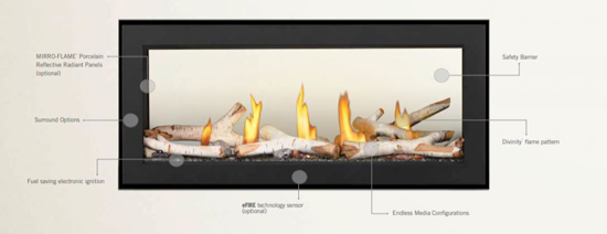 Napoleon L38 Acies Single Sided Linear Direct Vent Gas Fireplace