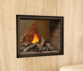 The BHD4 Ascent Multi View Napoleon See-Thru is available as a see-thru or a three-sided peninsula and features various firebox/burner options